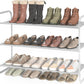 3 Tier Free Standing Shoe Rack, Metal Shoe Storage Shelf for 9-12 Pairs, Easy to Assemble, Entryway, Bedroom, Black