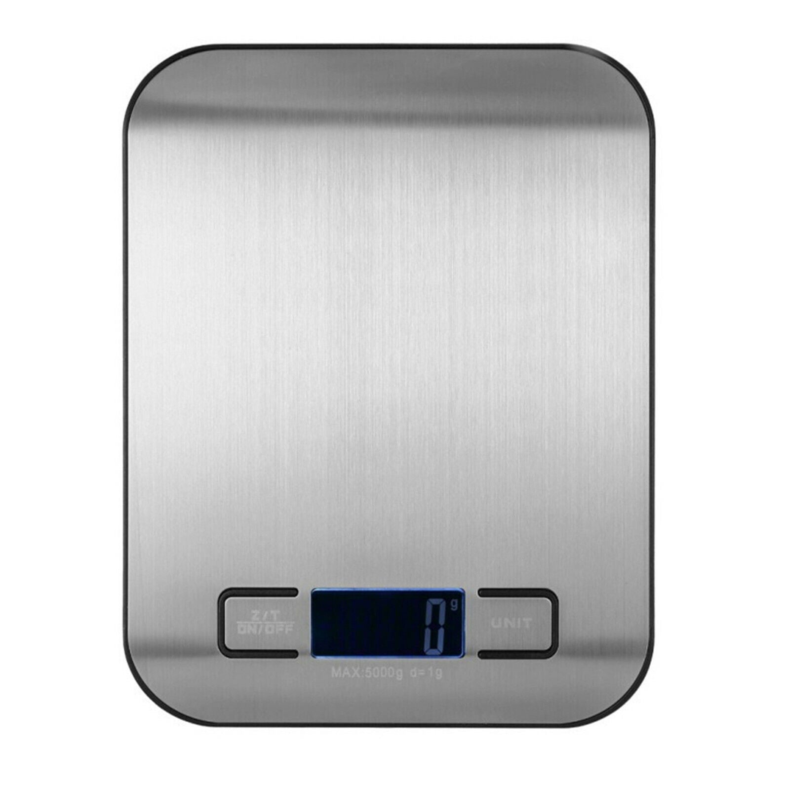 Digital Electronic Kitchen Food Diet Postal Scale Weight Balance 5KG 1G 11Lb Kitchen Scales Stainless Steel Weighing for Food Diet Postal Balance Measuring LCD Precision Electronic