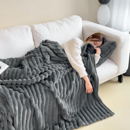 Soft Wind Bubble Velvet Blanket