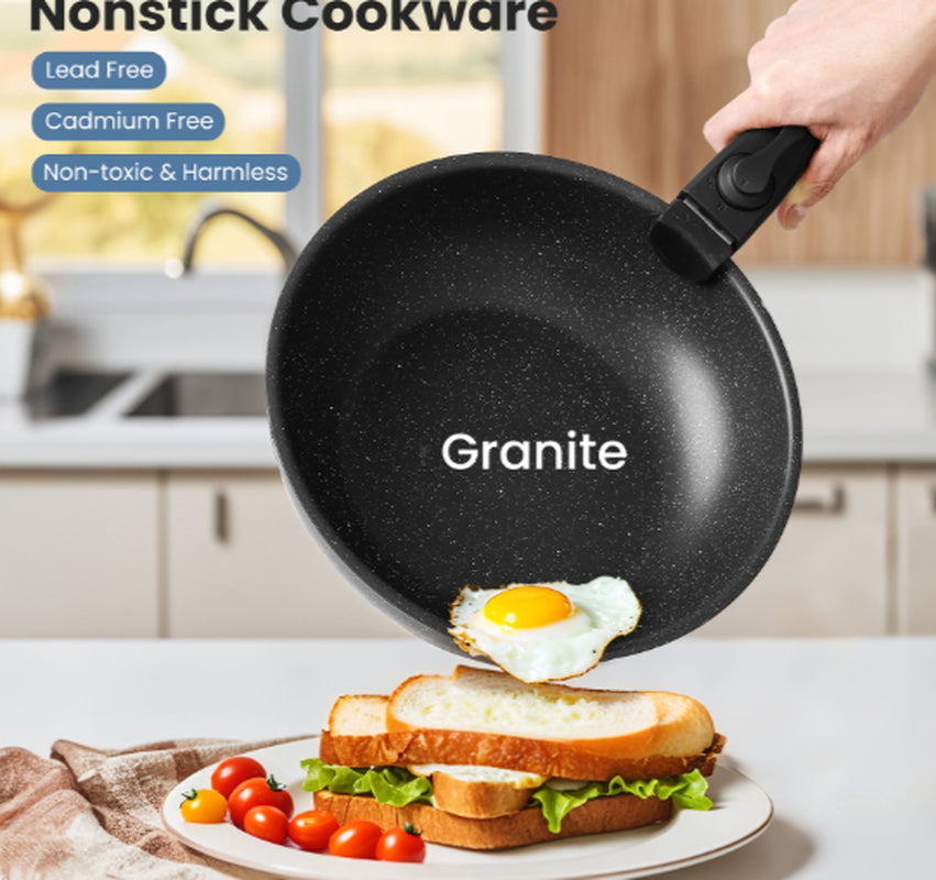 12-Piece Non-Stick Cookware Set for Kitchen Use