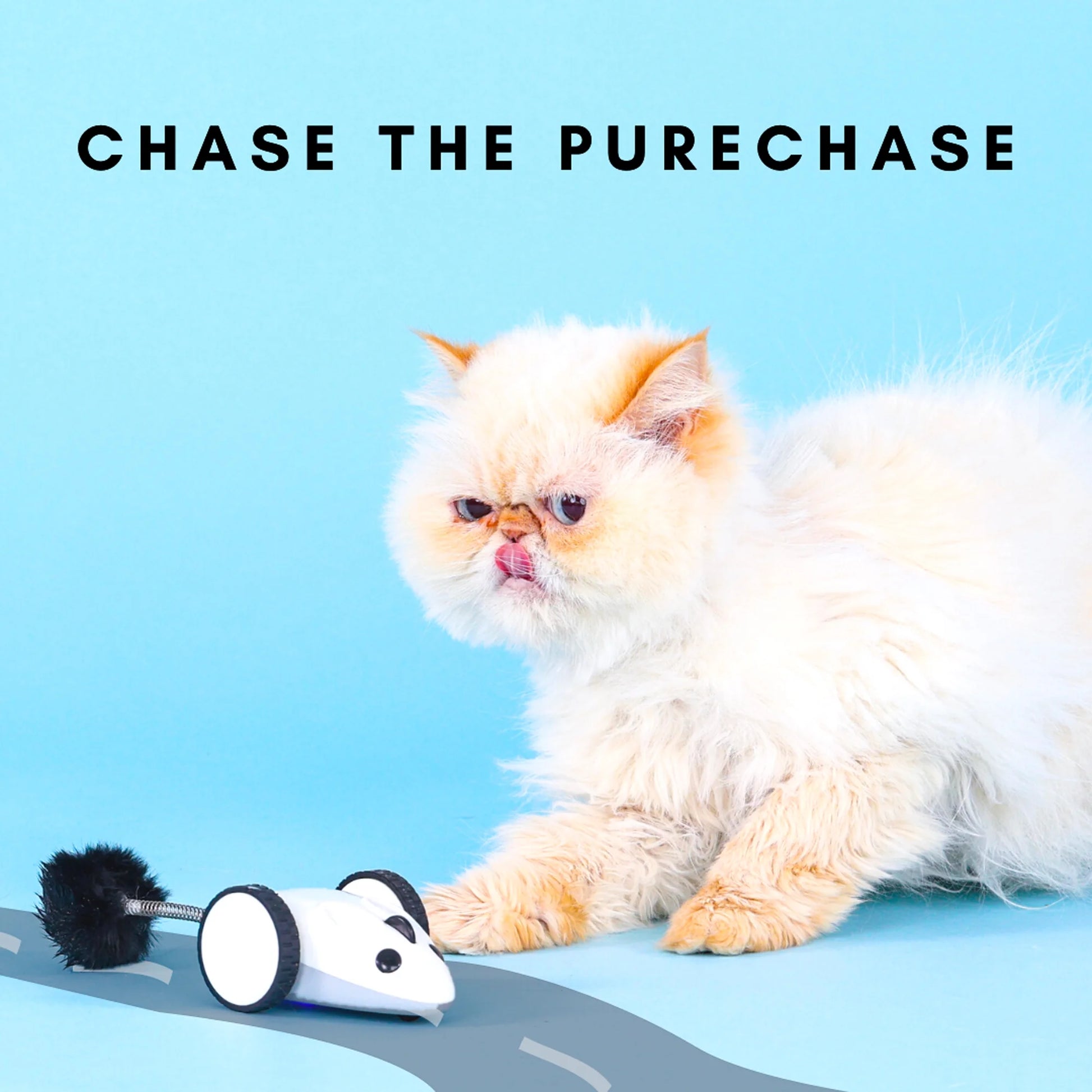 Purechase Smart Cat Toy, Interactive Automatic Mouse Shaped Toy for Pets, App Enabled with Adjustable Speed, Flip Modes, Replaceable Plush Tail and USB Charging for Kittens and Dogs