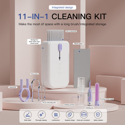Cleaning Kit - 11-in-1 Multifunctional Tech Cleaner Set