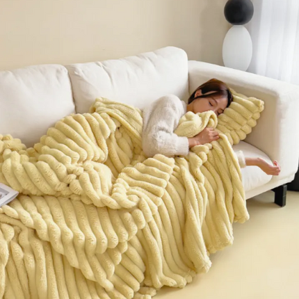 Soft Wind Bubble Velvet Blanket