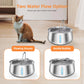 304 Stainless Steel Pet Water Fountain 4L/134 Oz Cat Automatic Water Fountain with Faucet Silent Filter Clear Window