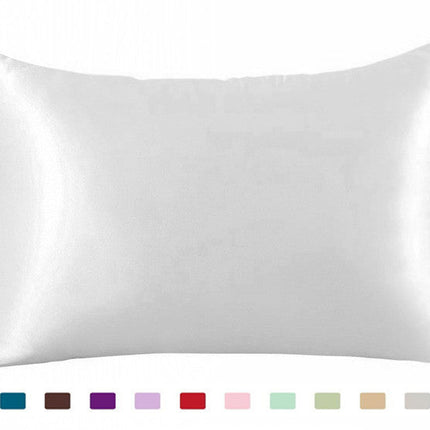 Pillowcase - Satin Silk Single Ice Silk Solid Color Deribla Store