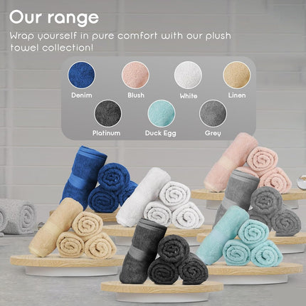 Premium Bath Towels Pack of 4, 100% Cotton, Large, Super Soft, Highly Absorbent, Quick Dry, Durable, Comfortable, Great Value & Quality, Perfect for Home & Bathroom - Grey