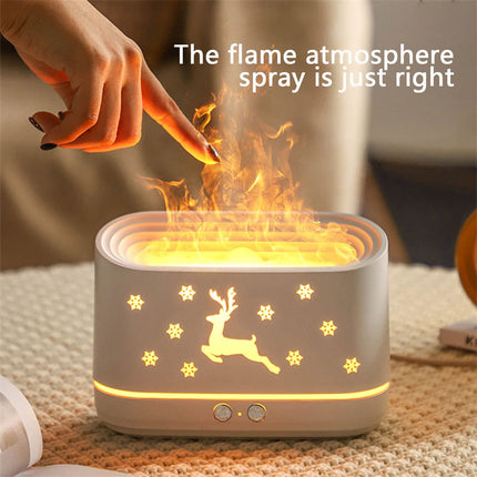 Flame Humidifier - Elk Diffuser Atmosphere Lamp Christmas Deribla Store