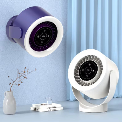 Table Fan - USB Rechargeable Desk Fan with LED Display