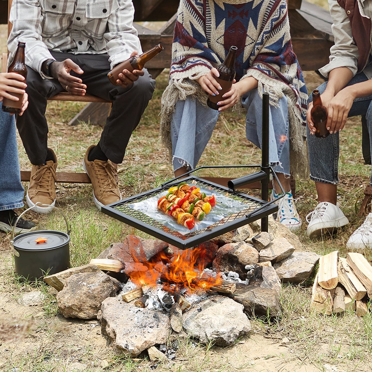 VEVOR Swivel Campfire Grill 