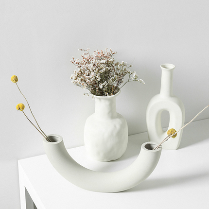 Ceramic Vase - Nordic Modern Decorative Flower Home Decor Deribla Store