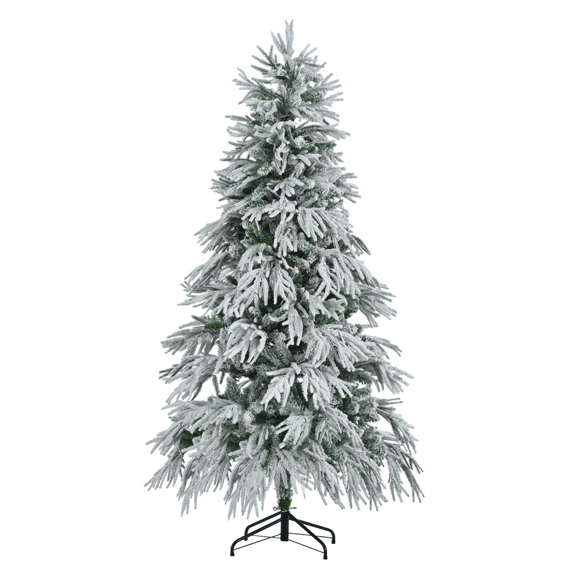 6ft Pre-Lit Christmas Tree 300 LED Lights - Snow Spruce - Deribla Store