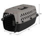 Pet Portable Kennel for Dogs, Hard-Sided Travel Carrier, Durable, Metal Door, Black & Grey, for Pets up to 10 Lbs, 19" L X 12.3" W X 10.8" H