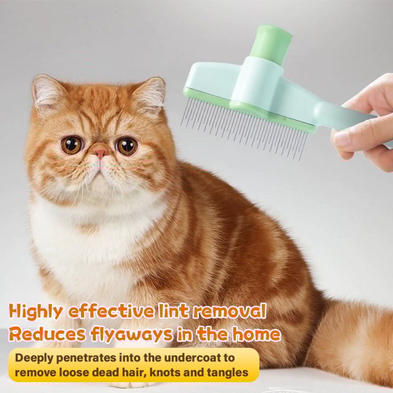 Self-Cleaning Pet Flea Comb - Washable Grooming Brush for Knot & Hair Removal - Deribla Store