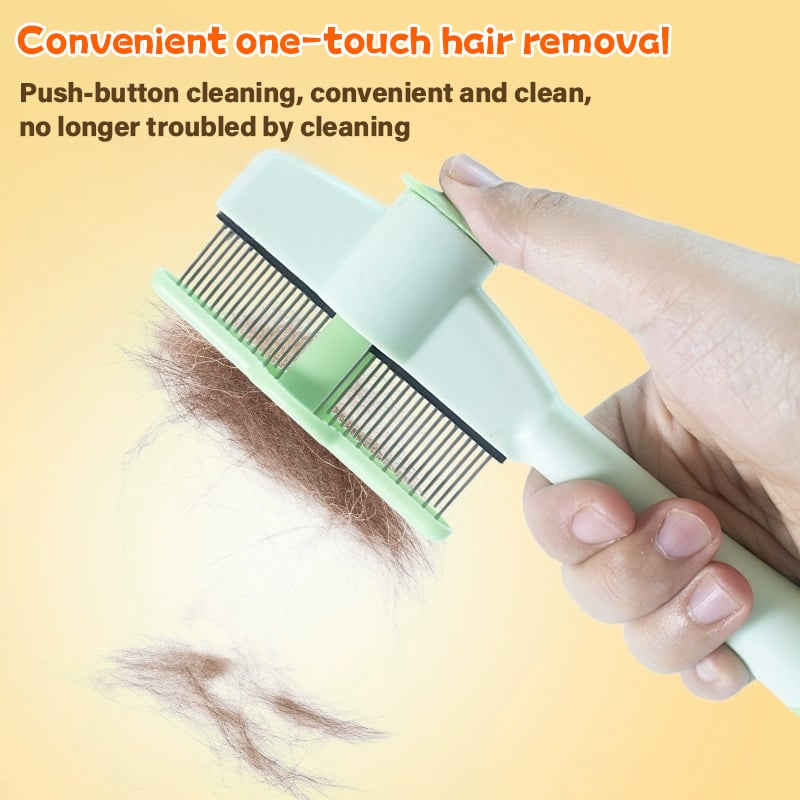 Self-Cleaning Pet Flea Comb - Washable Grooming Brush for Knot & Hair Removal - Deribla Store