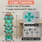 7 Tier Stackable Strawberry, Herb, Flower, and Vegetable Planter - Vertical Garden Indoor/Outdoor(Teal)