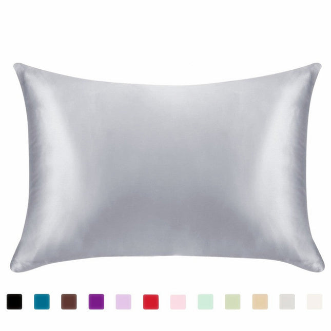 Pillowcase - Satin Silk Single Ice Silk Solid Color Deribla Store