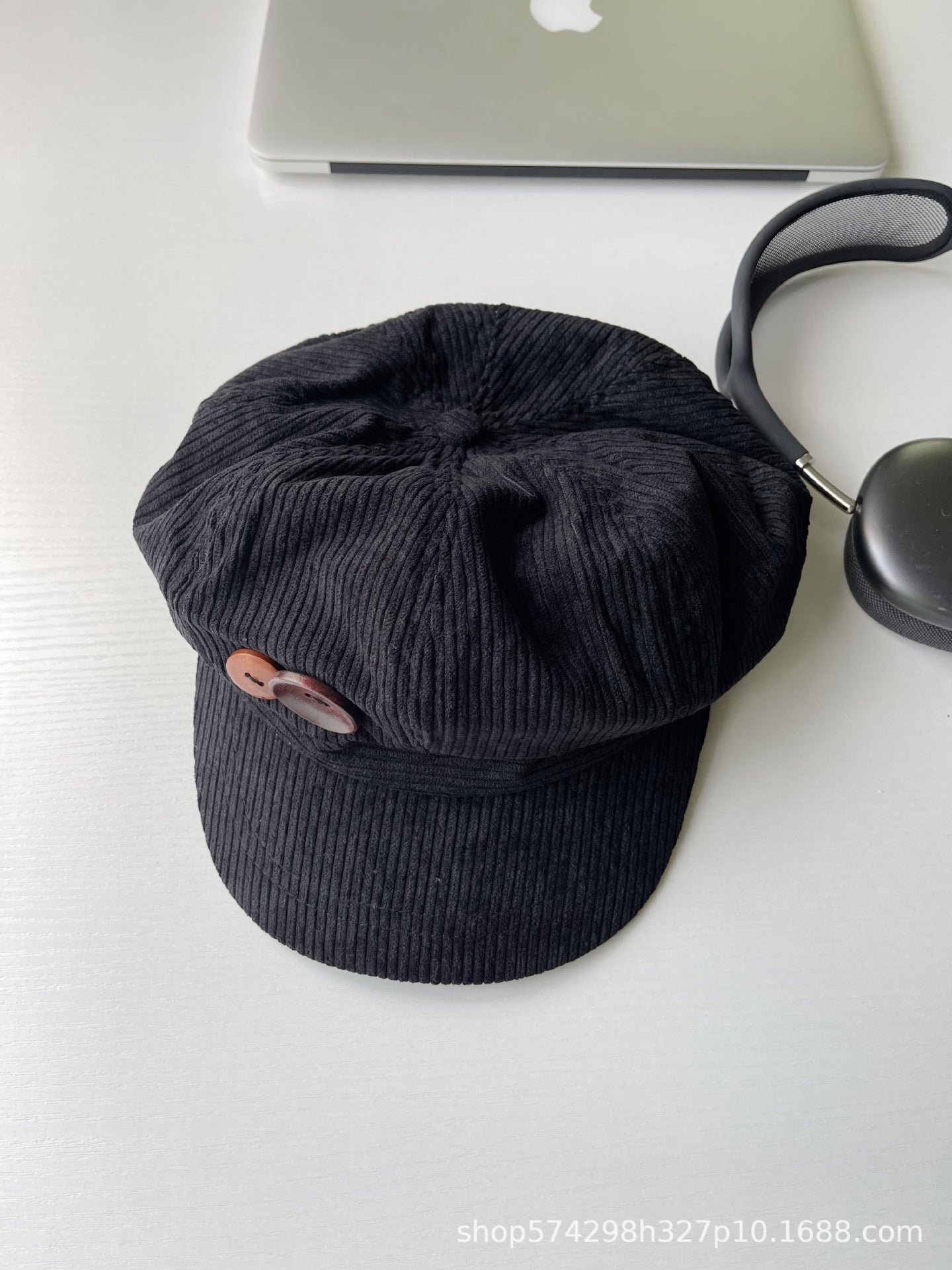 Women's Autumn Winter Japanese Brown Octagonal Cap