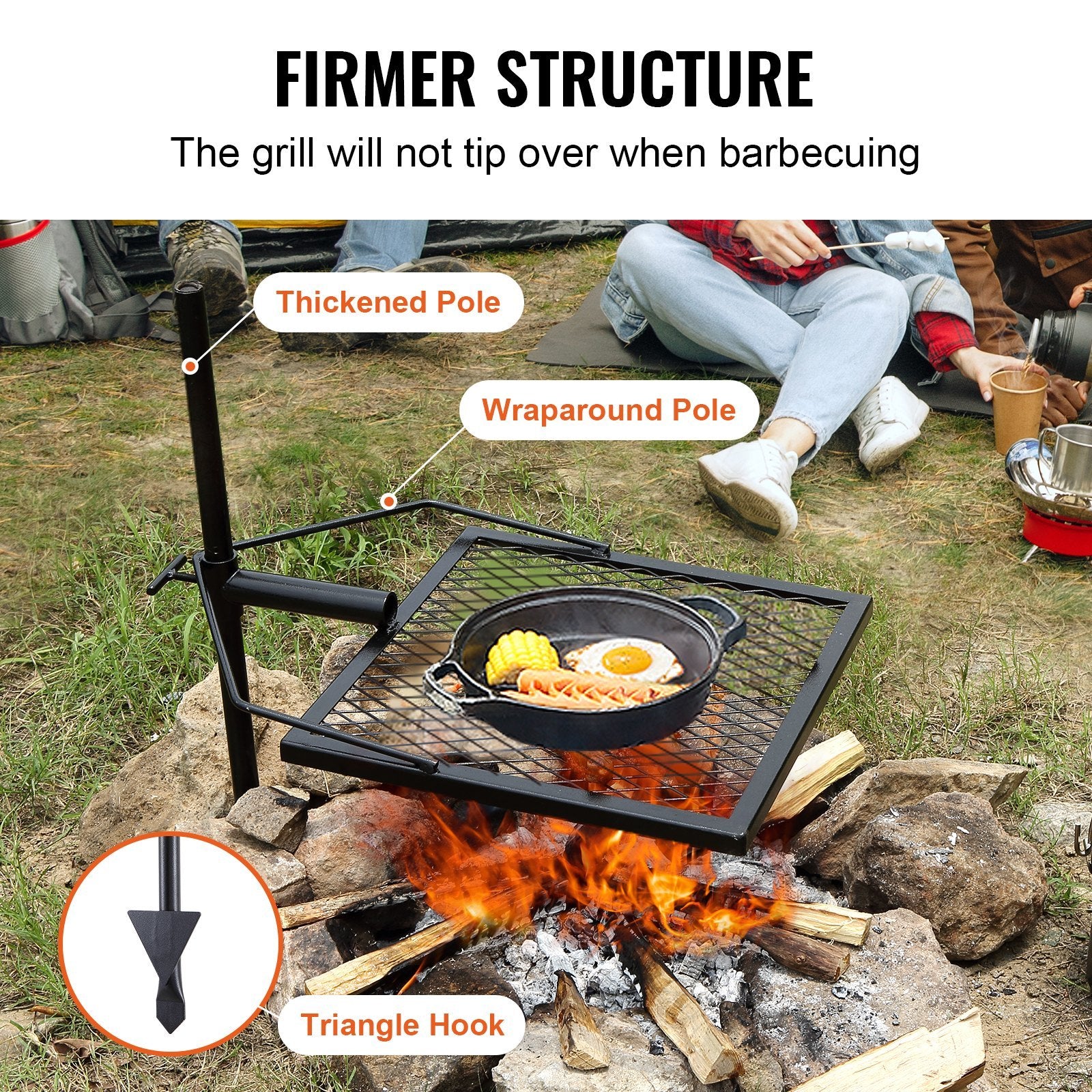 VEVOR Swivel Campfire Grill 