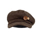 Women's Autumn Winter Japanese Brown Octagonal Cap