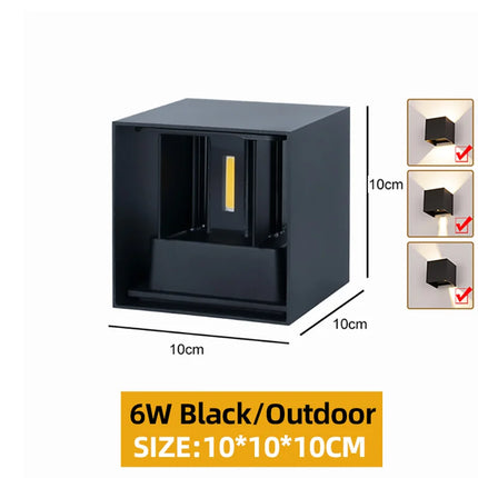 LED Wall Lamp - IP65 Waterproof Indoor Outdoor Light 6W-24W