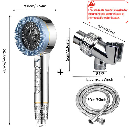 High Pressure Showerhead - 4-Mode Massage with Filter Deribla Store