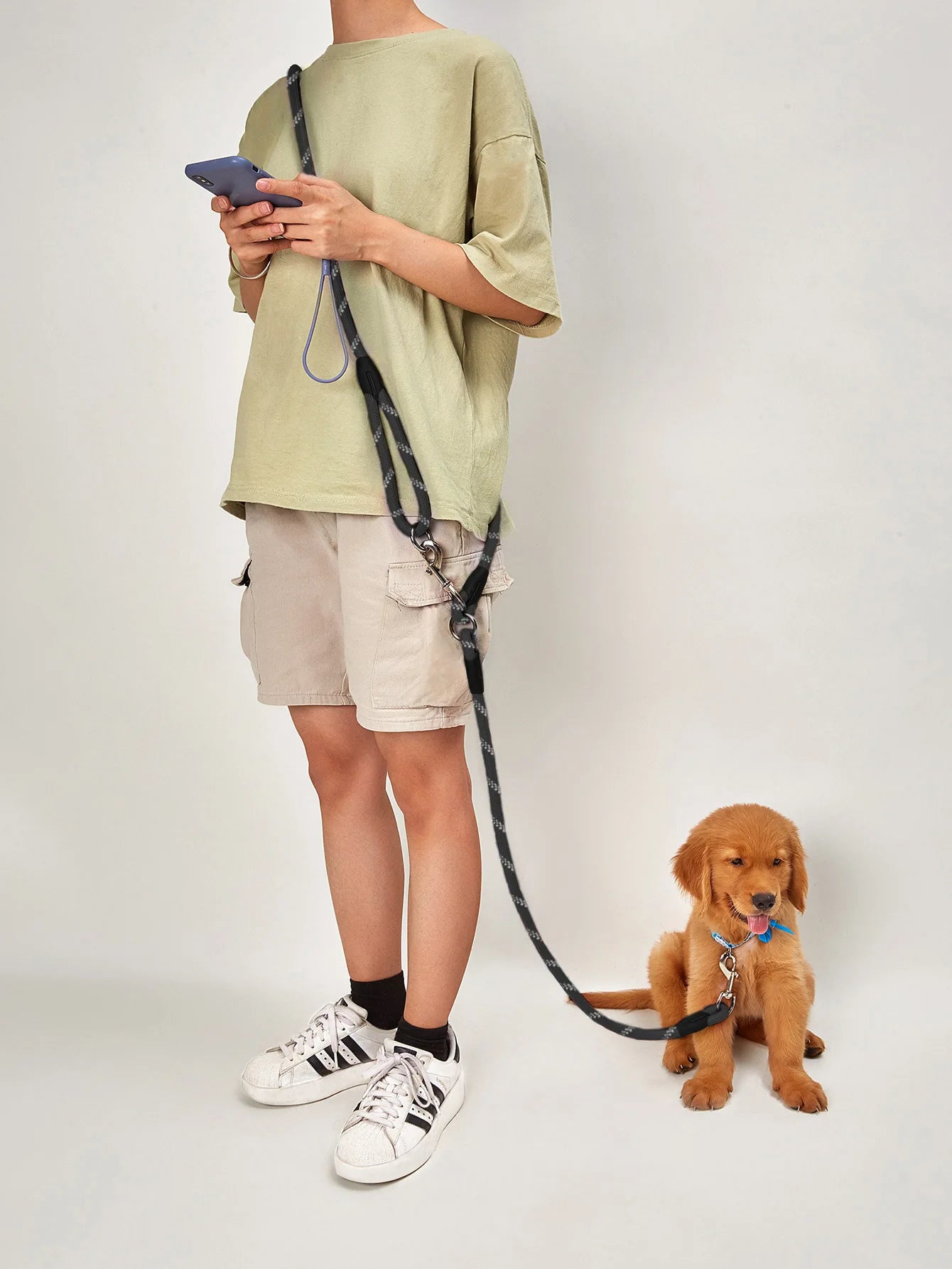 Dog Harness Leash - Hands-Free Shoulder Sling with Double-Head Lead - Deribla Store