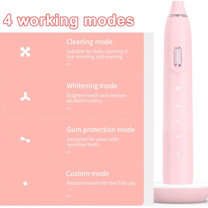 Sonic Electric Toothbrush - 38000VPM 4 Modes IPX7 120 Days