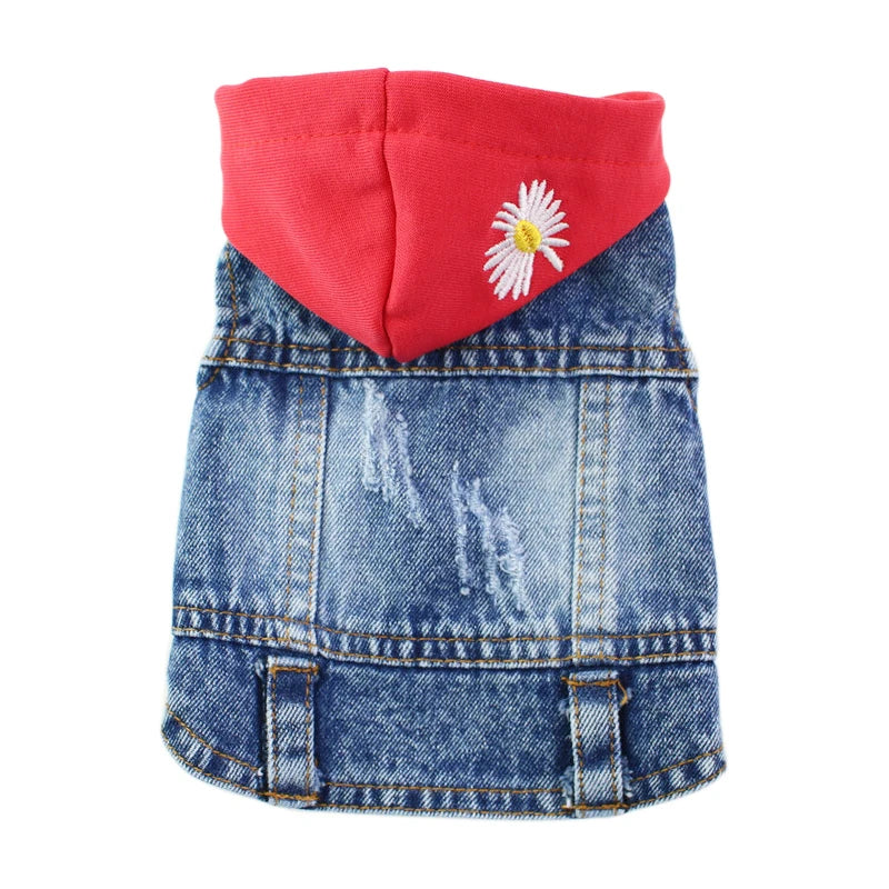 Summer Denim Dog Jacket - Stylish Cowboy Shirt for Small Dogs & Cats - Deribla Store