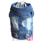 Summer Denim Dog Jacket - Stylish Cowboy Shirt for Small Dogs & Cats - Deribla Store