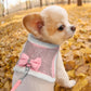 Rhinestone Dog Harness & Leash Set - Soft Warm Vest with Bowknot for Small Dogs & Cats - Deribla Store