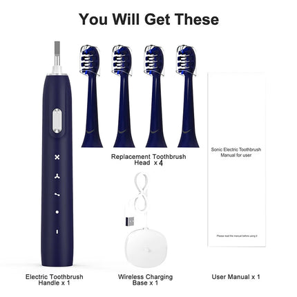 Sonic Electric Toothbrush - 38000VPM 4 Modes IPX7 120 Days