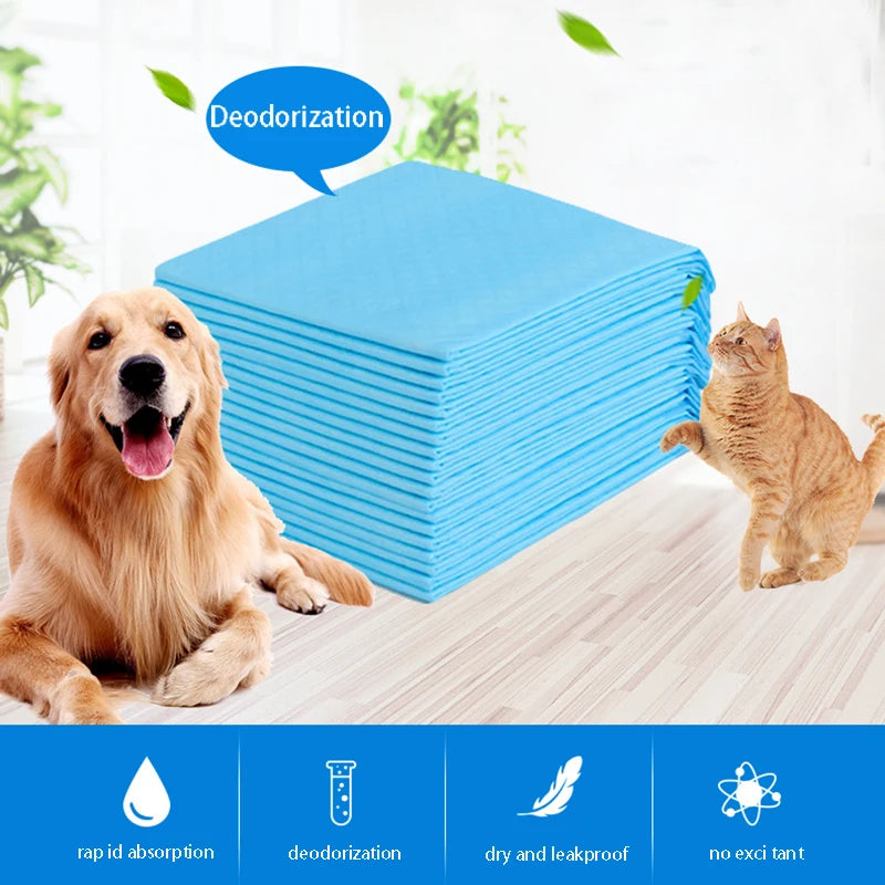 Super Absorbent Pet Diaper - Disposable Training Pee Pads for Dogs & Cats (100 Pcs) - Deribla Store