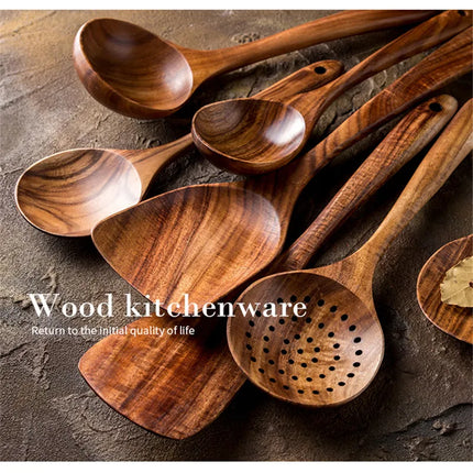 Wooden Cooking Utensils Set