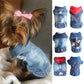 Summer Denim Dog Jacket - Stylish Cowboy Shirt for Small Dogs & Cats - Deribla Store