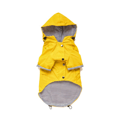 Yellow Dog Raincoat - Windproof & Waterproof Hoodie Jacket for Small to Large Dogs - Deribla Store
