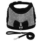 Rhinestone Dog Harness & Leash Set - Soft Warm Vest with Bowknot for Small Dogs & Cats - Deribla Store