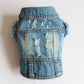 Summer Denim Dog Jacket - Stylish Cowboy Shirt for Small Dogs & Cats - Deribla Store
