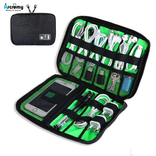 Travel Electronics Cable Organizer Bag Portable Storage Case