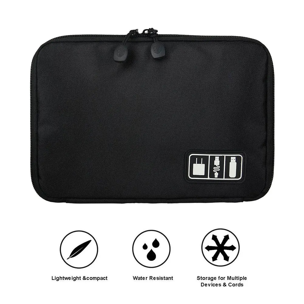 Travel Electronics Cable Organizer Bag Portable Storage Case