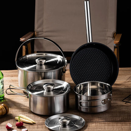 Camping Cookware Set Stainless Steel