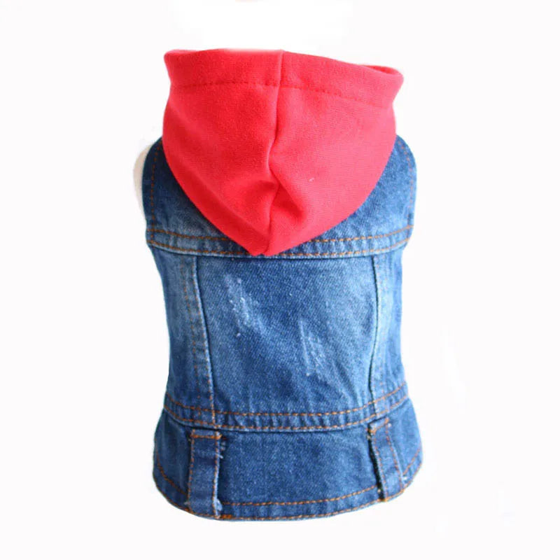 Summer Denim Dog Jacket - Stylish Cowboy Shirt for Small Dogs & Cats - Deribla Store