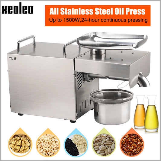 Oil Press Machine 1500W - Olive Peanut Flaxseed Extractor - Deribla Store