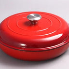 30cm enameled seafood cast iron casserole / 3-4L