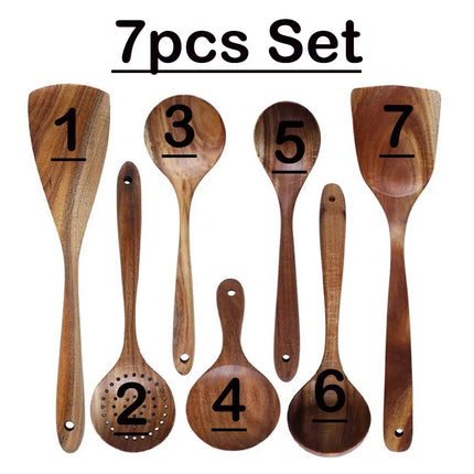 Wooden Cooking Utensils Set