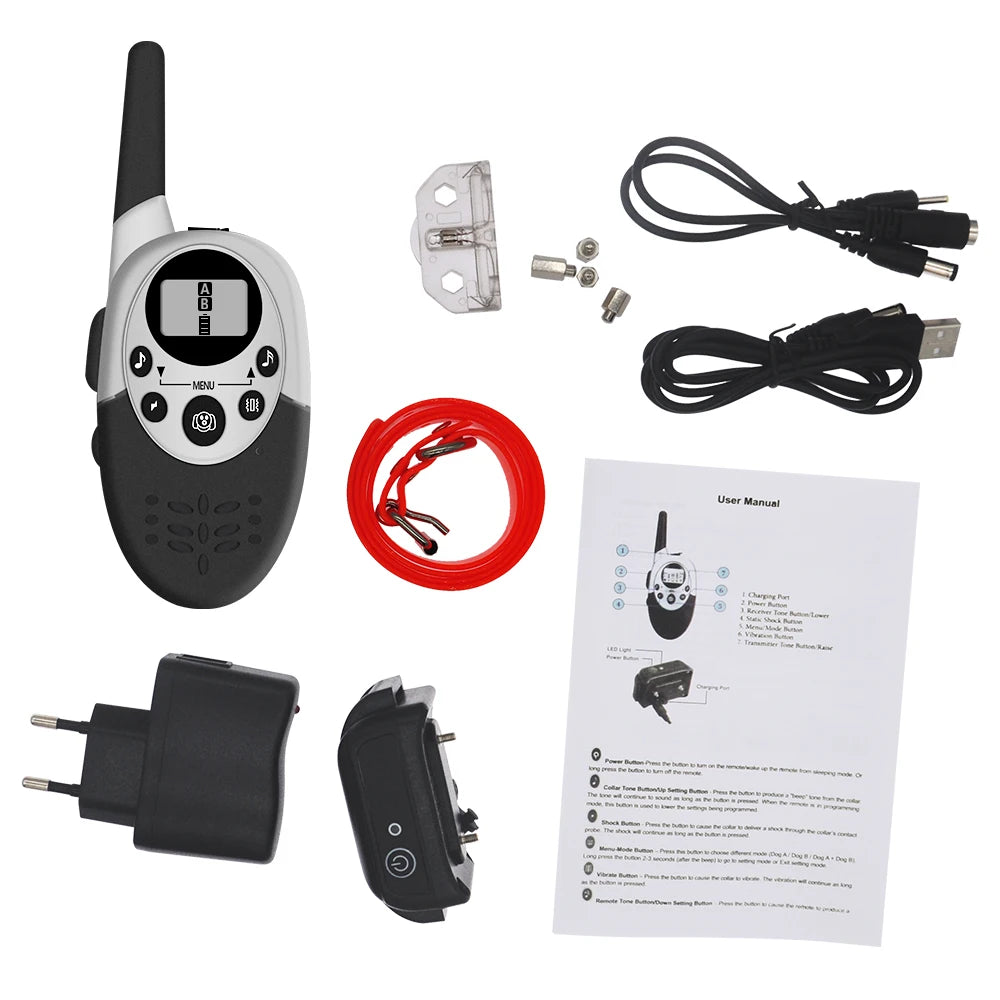 1000m Waterproof Dog Training Collar - Rechargeable Anti-Bark Remote Control - Deribla Store