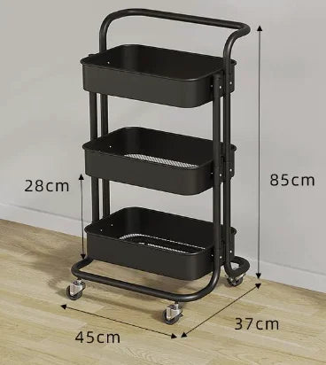 3-Tier Rolling Storage Cart