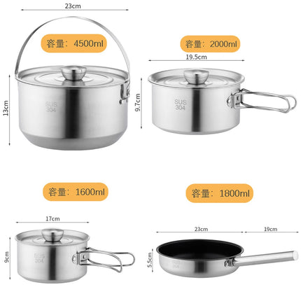 Camping Cookware Set Stainless Steel