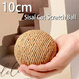 10cm Interactive Sisal Cat Scratching Ball Toy - Extra Large Rope Ball with Sound for Chewing & Playing - Deribla Store