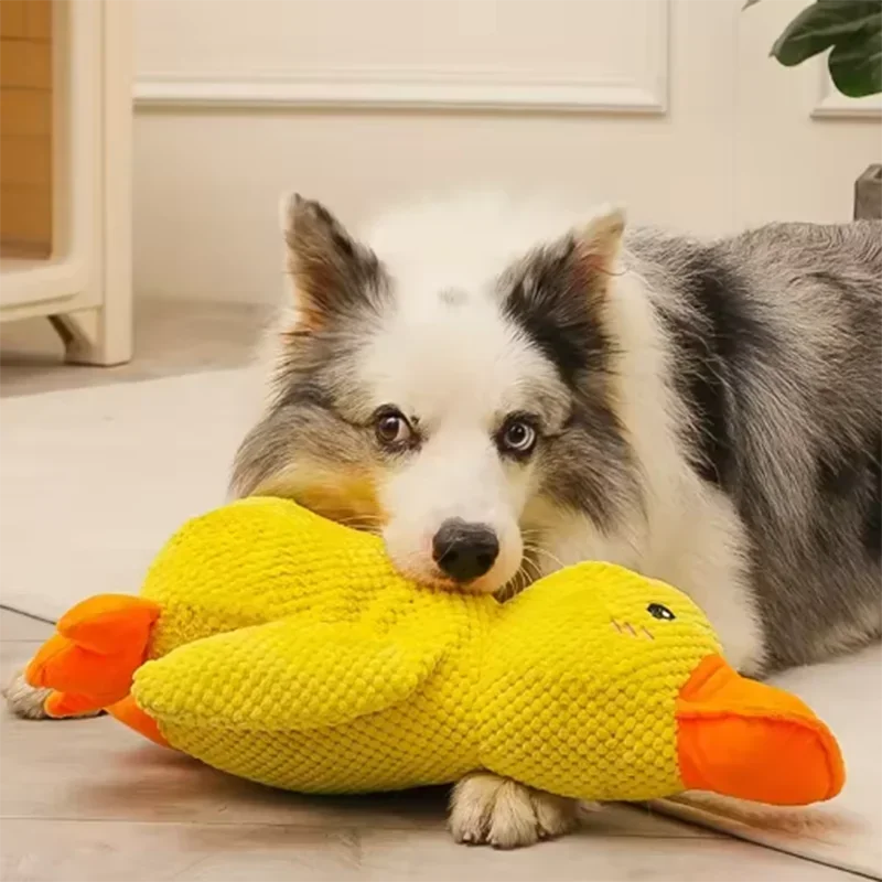 4-in-1 Stomping Duck Dog Toy - Interactive Squeaky Plush with Teeth Cleaning - Deribla Store