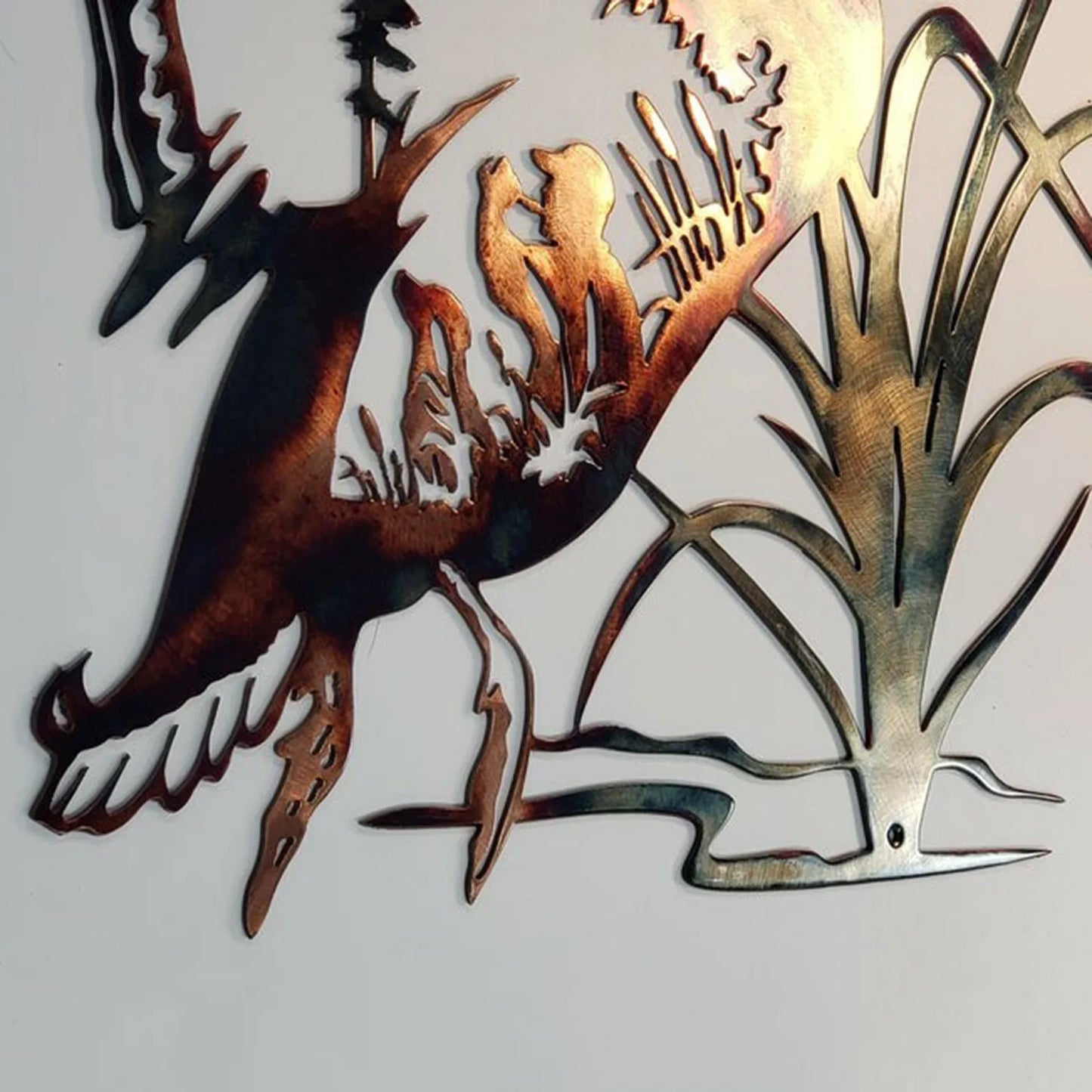 Metal Wall Art Duck 3D - Hollow Silhouette Hunting Decor